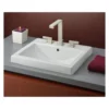 Camilla Semi-Recessed Basin Sink With 8 Inch Faucet Drillings - White -VINTAGE TUB Store 1190 WH 8