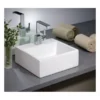 Rio Overcounter Bath Sink With Single Hole Drilling - White -VINTAGE TUB Store 1486w13 sh