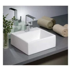 Rio Overcounter Bath Sink With Single Hole Drilling - White