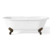 Regal Double Ended Cast Iron Clawfoot Tub - Rim Faucet Drillings