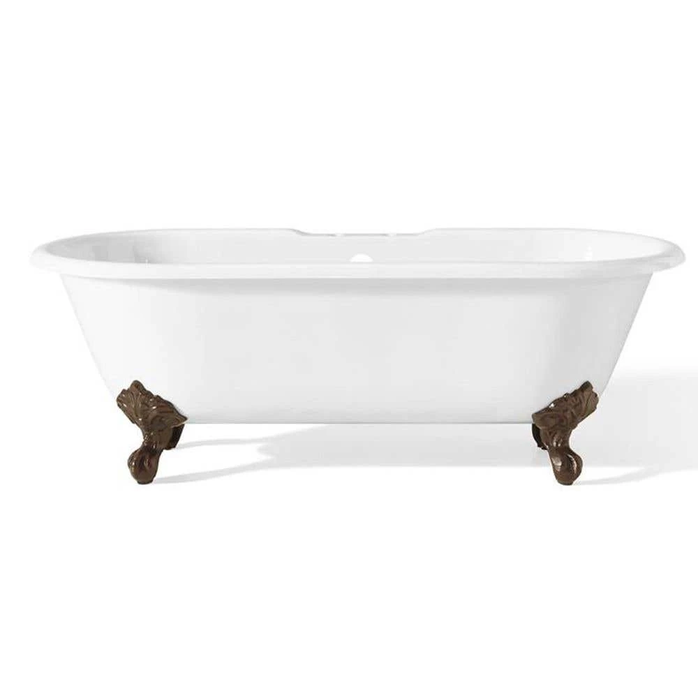 Regal Double Ended Cast Iron Clawfoot Tub - Rim Faucet Drillings 3 Regal Double Ended Cast Iron Clawfoot Tub - Rim Faucet Drillings