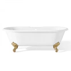 Regal Double Ended Cast Iron Clawfoot Tub - Rim Faucet Drillings 11 Regal Double Ended Cast Iron Clawfoot Tub - Rim Faucet Drillings -VINTAGE TUB Store 2126s
