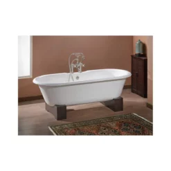 Regal Wooden Base Clawfoot Tub - Rim Faucet Drillings
