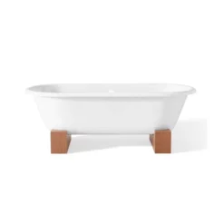Regal Wooden Base Clawfoot Tub - Continuous Roll Rim - No Faucet Drillings -VINTAGE TUB Store 2129 ww nb 3