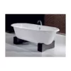 Regal Wooden Base Clawfoot Tub - Continuous Roll Rim - No Faucet Drillings