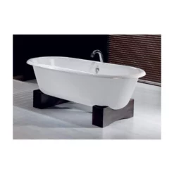 Regal Wooden Base Clawfoot Tub - Continuous Roll Rim - No Faucet Drillings