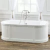 Buckingham 70 Inch Cast Iron Double Ended Bathtub - No Faucet Drillings - White -VINTAGE TUB Store 2141 WW