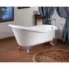 Cast Iron Slipper Clawfoot Tub - Continuous Rolled Rim - No Faucet Drillings -VINTAGE TUB Store 2144 ww s