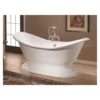 Regency Cast Iron Pedestal Bathtub - Rim Faucet Drillings -VINTAGE TUB Store 2151 ww 7 s
