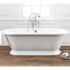 Sandringham 70 Inch Cast Iron Double Ended Pedestal Bathtub - Rim Faucet Drillings -VINTAGE TUB Store 2162 WW 7