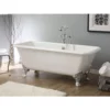 Spencer Cast Iron 67 Inch Clawfoot Bathtub - Continuous Rolled Rim - No Faucet Drillings