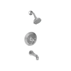 Astor Pressure Balanced Tub & Shower Trim Set - Cross Handle