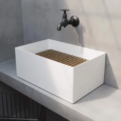 Porcelain Laundry Sink - 24 Inch -VINTAGE TUB Store 5484n life angle isl5csiuqcvwassp