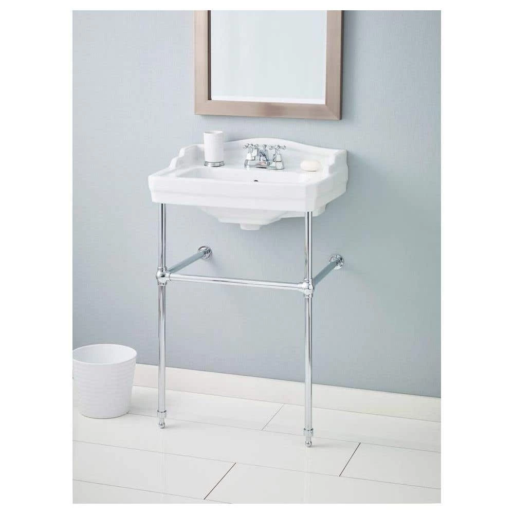 Essex Console Lavatory Sink - 4 Inch Faucet Drillings 3 Essex Console Lavatory Sink - 4 Inch Faucet Drillings