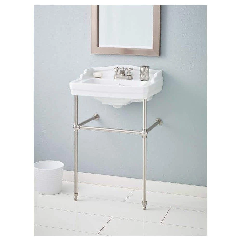 Essex Console Lavatory Sink - 4 Inch Faucet Drillings 6 Essex Console Lavatory Sink - 4 Inch Faucet Drillings - Image 4