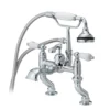 Deck Mount Bathtub Filler With Hand Shower And Lever Handles -VINTAGE TUB Store 6012 CH S