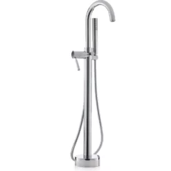 Contemporary Free Standing Tub Filler With Handshower