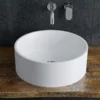 Bassini Vessel Bathroom Sink - White -VINTAGE TUB Store B9611