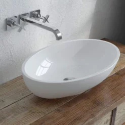 Puccini Vessel Bathroom Sink - White