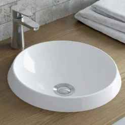 Rossini Round Vessel Bathroom Sink - White