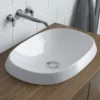 Rossini Oval Vessel Bathroom Sink - White -VINTAGE TUB Store B9841