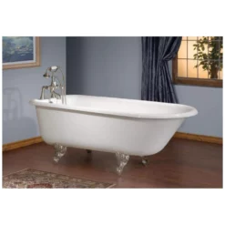 Traditional Cast Iron Clawfoot Tub - Rim Faucet Drillings