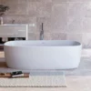 Coletta 71 Inch Freestanding Double Ended Solid Surface Bathtub