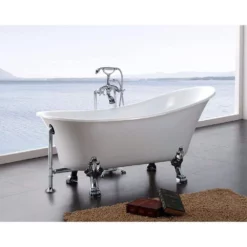 A&E BATH & SHOWER Dorya 69 Inch Acrylic Clawfoot Tub