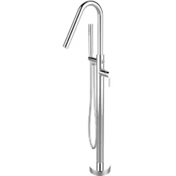 A&E BATH & SHOWER Angle Spout Freestanding Tub Faucet With Handshower