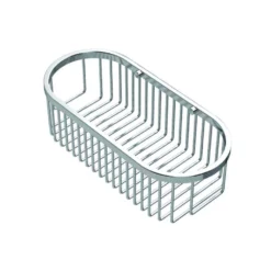 Perfect Solutions Wall Mount Oval Shower Basket - Chrome