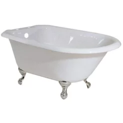 Norfolk 48 Inch Cast Iron Classic Clawfoot Tub - Rim Faucet Drillings