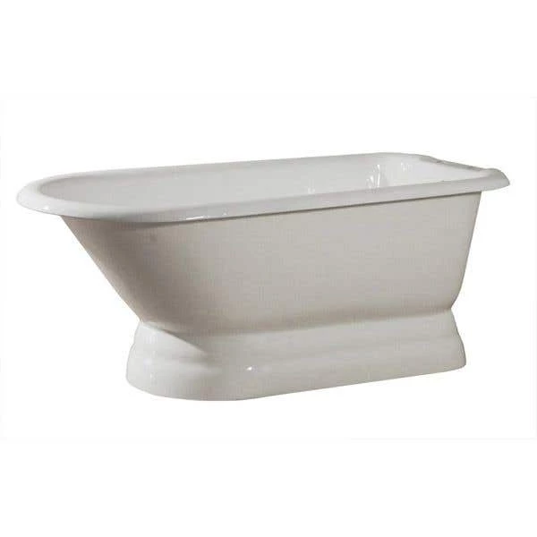 Davenport 60 Inch Cast Iron Classic Pedestal Tub - Rim Faucet Drillings - White 4 Davenport 60 Inch Cast Iron Classic Pedestal Tub - Rim Faucet Drillings - White - Image 2