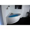 Olivia 55 Inch Acrylic Corner Relax Air Massage Bathtub - White
