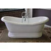 Empress Acrylic Double Slipper Pedestal Tub - Rim Faucet Drillings