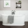 Ashley Cast Iron Double Ended Skirted Tub - No Faucet Drillings -VINTAGE TUB Store RM ASHLEY