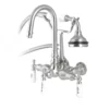 High Spout Gooseneck Wall Mount Clawfoot Tub Faucet -VINTAGE TUB Store RM411C