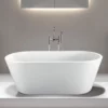 Terra 67 Inch Acrylic Double Ended Freestanding Tub With End Drain - No Faucet Drillings -VINTAGE TUB Store RMA170 S