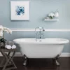 Juniper Acrylic Double Ended Clawfoot Tub - Rim Faucet Drillings - Lion Paw Feet -VINTAGE TUB Store RMADE7WLP