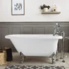 Stratford Acrylic Classic Clawfoot Tub - No Faucet Drillings - Lion Paw Feet -VINTAGE TUB Store RMART0WLP