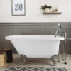 Savanna Acrylic Classic Clawfoot Tub - No Faucet Drillings - Ball & Claw Feet -VINTAGE TUB Store RMART0WRB