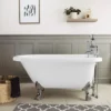 Stratford Acrylic Classic Clawfoot Tub - Rim Faucet Drillings - Lion Paw Feet -VINTAGE TUB Store RMART7WLP