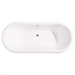 Riley Cast Iron Double Slipper Pedestal Tub - No Faucet Drillings -VINTAGE TUB Store RMPED0 4