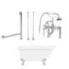 Savanna 60 Inch Acrylic Clawfoot Tub Package - White / Chrome Feet & Fixtures -VINTAGE TUB Store SAVINGSPACKAGE RT60 C