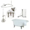 Savanna 54 Inch Acrylic Clawfoot Tub And Shower Package - White / Chrome Feet & Fixtures -VINTAGE TUB Store SAVINGSPACKAGE5