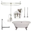 Windsor 66 Inch Acrylic Double Ended Tub And Shower Package - White / Chrome Feet & Fixtures -VINTAGE TUB Store SAVINGSPACKAGE66 SH
