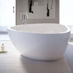 Trinity Acrylic 68 Inch Freestanding Bathtub - High Gloss White