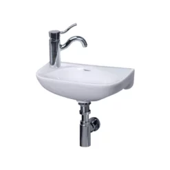 Small Wall Mount Sink - Left Side Single Faucet Drilling