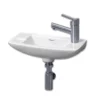 Small Wall Mount Sink - Right Side Single Faucet Drilling -VINTAGE TUB Store WH103SP40 R S