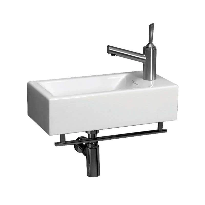 Isabella Collection Wall Mount Bathroom Sink - Single Faucet Drilling 3 Isabella Collection Wall Mount Bathroom Sink - Single Faucet Drilling