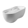 69 Inch Oval Double Ended Acrylic Freestanding Bathtub - White -VINTAGE TUB Store WHDB170BATH